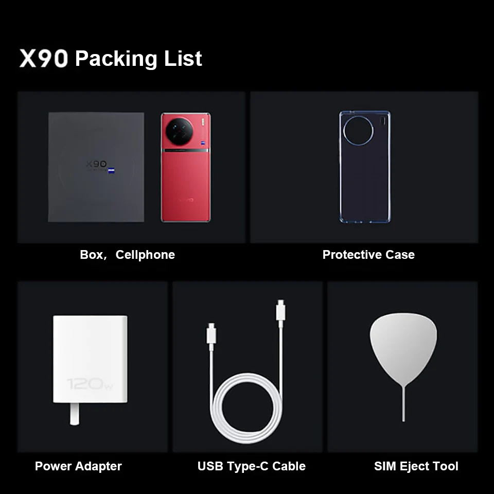 New Original VIVO X90 5G Mobile Phone Dimensity 9200 6.78'' 120HZ OLED 50MP Camera 4800 mAh 120W Super Charge NFC Smartphone