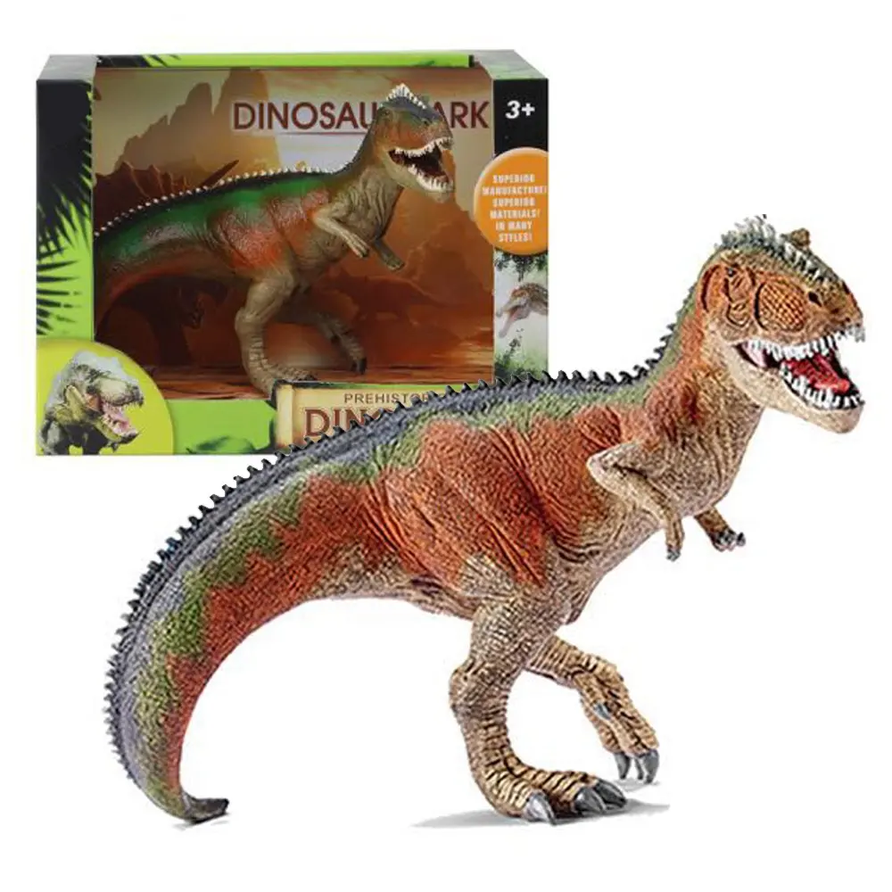 Kunyang ชุดสัตว์ไดโนเสาร์ของเล่นโมเดลไดโนเสาร์ Tyrannosaurus พลาสติก Spinosaurus แบบสมจริงทำจาก PVC 3D