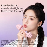 Dispositivo de Levantamiento Muscular Facial, Entrenador de Contorno de Barbilla, Moldeador Facial ABS, Antienvejecimiento Físico, Seguro, Ajustable, Duradero, Yoga Facial
