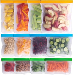 Sac de conservation alimentaire réutilisable en silicone PEVA sans BPA de qualité alimentaire pour enfants, pour fruits, sandwichs et collations - Product Image 4