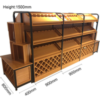Présentoirs en bois et métal pour supermarchés, rayonnages et gondoles en bois pour supermarchés, articles pour Dollar Stores