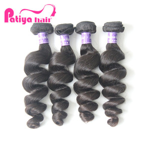 Paquetes de cabello tejido barato en línea estilo de onda rizada suelta doble dibujada para mujeres paquetes de cabello Remy malasio crudo negro sin procesar - Product Image 1
