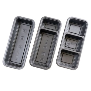 Boîte à bento japonaise rectangulaire en plastique jetable de 1 mm d'épaisseur, personnalisable, pour fruits et aliments, en PP, pour emporter - Product Image 1