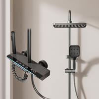 Robinet de douche numérique de luxe mural avec touches de piano pour systèmes de douche modernes pour hôtels et projets résidentiels