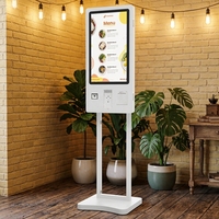 Kiosco de Autoservicio con Pantalla Táctil Pcap de 32 Pulgadas, Montado en Pared o de Pie, con Código QR, para Pedidos en Restaurantes de Comida Rápida, en Oferta