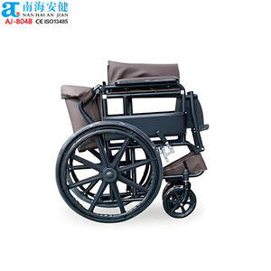 AJ-804B Nueva <span class=keywords><strong>Silla</strong></span> de <span class=keywords><strong>Ruedas</strong></span> Funcional de Acero con Reposapiés Abatible, <span class=keywords><strong>Ruedas</strong></span> Magnéticas y Espacio de Almacenamiento Reducido - Product Image 4