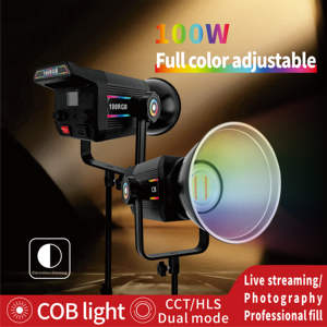 Luz LED de Video para Fotografía de 100W, Lámpara de Luz Diurna RGB para Retratos, Flash de Estudio, Accesorios para <span class=keywords><strong>Youtube</strong></span> Live - Product Image 6