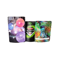 Emballage alimentaire refermable avec motifs imprimés personnalisés sac en mylar de 1g 3.5g 7g 14g 28g 1oz anti-odeur
