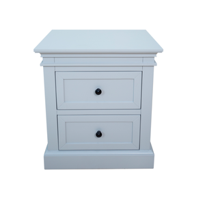 AMANDA, mesita de noche moderna de madera maciza de 2 cajones de alta calidad, almacenamiento listo para montar, muebles de dormitorio para el hogar - Product Image 1