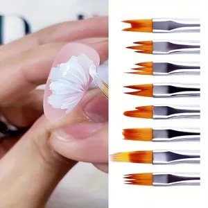 ชุดเครื่องมือเพ้นท์เล็บ 8 ชิ้น พร้อมแปรงไล่สีลายดอกไม้หลากหลายแบบ สำหรับเล็บเจล ชุดทำเล็บ DIY - Product Image 1