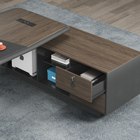 Bureau de direction de luxe en forme de L pour PDG moderne