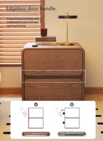 Table de chevet moderne de petite taille, armoire de rangement en bois massif crème de haute qualité, tiroirs, style nordique de luxe léger, durable pour salon