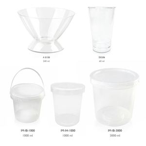 Vasos Desechables de Plástico para Postres de Taiwán con Logotipo Personalizado para Gelatina, Pudín, Yogur, Ensalada, OEM, ODM - Product Image 1