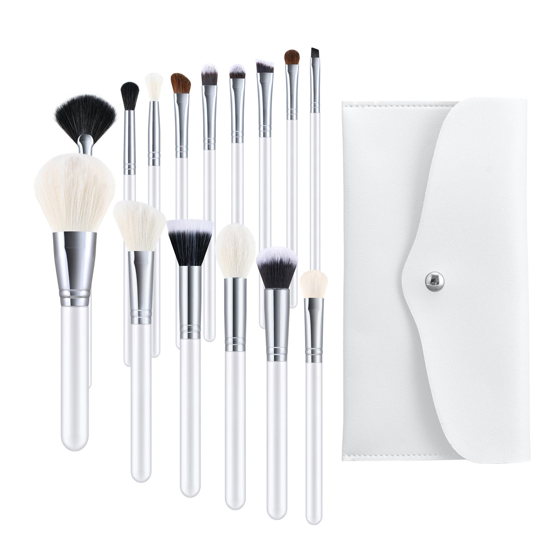 15 pcs of white with a white hidden buckle bag