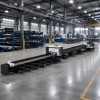 Système de découpe laser semi-automatique à trois mandrins pour tubes laser 3000W, 6000W, 12000W (modèles 6024, 6036, 6055)