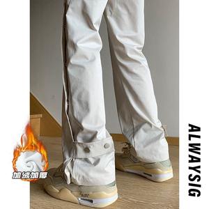 Pantalones Cargo Negros para Hombre, Ligeros, Forrados de Lana, para Senderismo y Esquí, con Pliegues Delanteros, Estilo Americano, Funcionales y Acampanados - Product Image 6