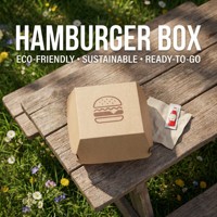 Boîtes à hamburgers en papier kraft brun pliables, contenants à emporter pour les stands de restauration, service à emporter, emballage alimentaire pratique