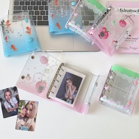 Album à feuilles mobiles M5 Mini, impression personnalisée, classeur à 6 anneaux, carnet de planification M5, classeur à feuilles mobiles transparent en PVC KPOP, pochette pour cartes