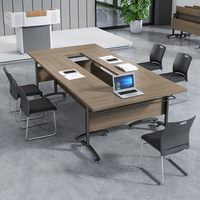 Tables de conférence traditionnelles taille personnalisée OEM ODM table de réunion en bois moderne de luxe pour salle de réunion bureau mobilier de bureau