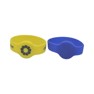 Groothandel Afdrukken Kleurrijke Rfid Armband Siliconen Polsband Met Aangepaste Logo
