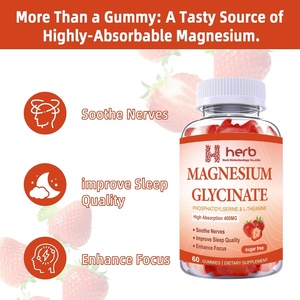 Gummies ODM/OEM 400mg de glycinate de magnésium, complément vitaminique à marque privée pour adultes, 2 gummies par portion - Product Image 4
