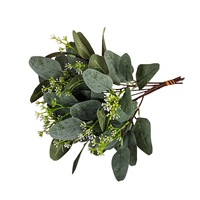 Feuilles d'eucalyptus artificielles à tige unique avec fruits, hauteur 30-100 cm - Décoration pour la maison et le bureau