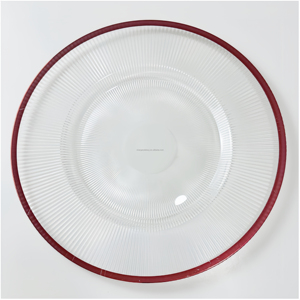 Assiettes de présentation en acrylique transparent <span class=keywords><strong>SONYA</strong></span> DINNERWARE avec bord doré pour mariages, fêtes et événements (vente en gros) - Product Image 4
