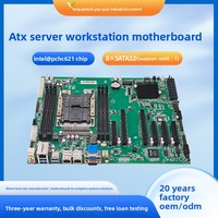 Motherboard Workstation Intel Server satu saluran, baru SATA 256GB DDR4 C621 ATX dengan manajemen IPMI Xeon daya komputasi GPU