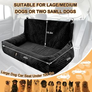 Lit de voiture pour animaux de compagnie, vente en gros transfrontalière, best-seller, anti-salissures, amovible et lavable, siège auto toutes saisons avec dossier - Product Image 3