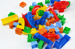 Juego de bloques de construcción de plástico ABS para niños, juguete educativo para armar carreras de canicas, DIY, 180 piezas - Product Image 5