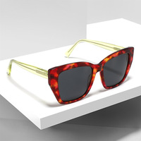 Lunettes de soleil géométriques en acétate MS 39026 Chic, branches minimalistes élégantes, artisanat raffiné, texture polyvalente, protection UV400