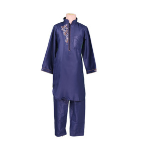Tela islámica brillante Boy <span class=keywords><strong>Kaftan</strong></span> 2 piezas con Pantalon Jalabiya Tamaño 30-52 Tamaño - Product Image 5