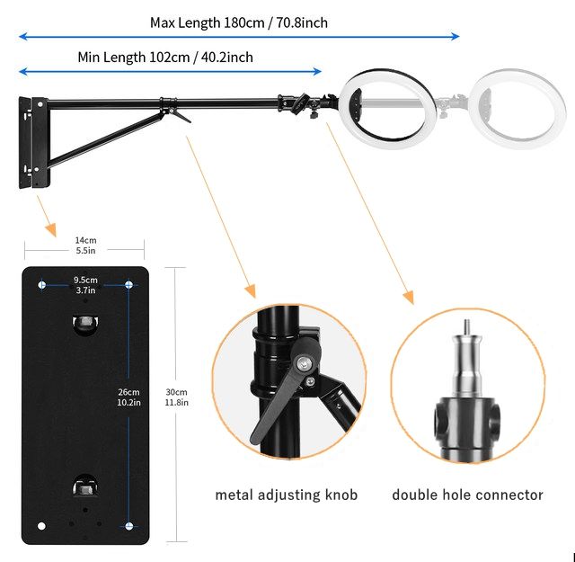 newer 18 inch ring light kit 55w 5600k led