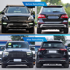 Kit de modification et de mise à niveau pour Mercedes-Benz GLE W166 (2012-2019) : Amélioration Sport63 2025 – Pare-chocs avant et arrière, lèvre de pare-chocs, capot, hayon, phares (kit carrosserie sans perte de qualité) - Product Image 2