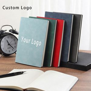 Custom Logo <b>A5</b> A6 B5 Hard Cover PU Leather Notebook Planner <b>Diary</b> with Silk Screen Printing - Product Image 6