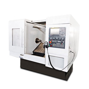 Chất lượng cao 4 + 4 sống dụng cụ CNC máy tiện ck46p nghiêng giường nhỏ CNC Lathe với sống dụng cụ - Product Image 1
