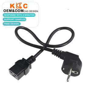 3 Core AC Power Cable 3×0.75/1.0/1.5mm² Schuko To <b>IEC</b> <b>C19</b> 3 Pole Connector Power Cord 1.8m - Product Image 1