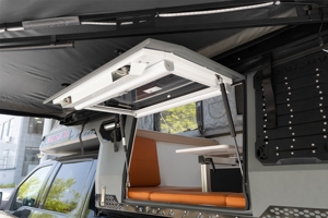 Caravana Deslizable de Aluminio con Tienda de Campaña Desplegable, Capacidad de Carga de 500 kg, Capacidad para 2 Personas - Product Image 6