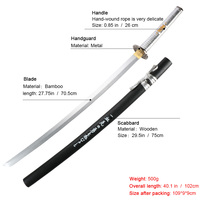 Ensemble d'armes en bois pas cher Katana Ninja Samouraï Jouets épées en gros