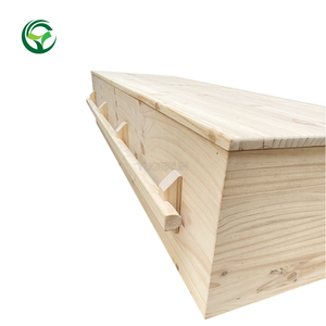 Ataúd de Madera de Pino Maciza de Estilo Americano, Nuevo Diseño, Ataúd Funerario Biodegradable para Entierro y Cremación Ecológica - Product Image 6