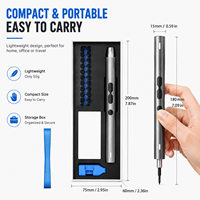Mini tournevis électronique de précision 28-en-1, rechargeable par USB, portable, 3,7 V, 260 g, modèle double mode automatique-manuel