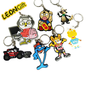 Leon Metal Gift Custom Keychain Rubber Pvc Cartoon Character Accessories 3d Rubber Key Chains