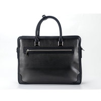 Sac fourre-tout tendance étanche pour ordinateur portable sac à bandoulière mallette en cuir et fibre de carbone pour hommes