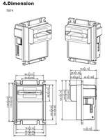 Accepteur de pièces de monnaie à reconnaissance de billets anciens, électrique, fabriqué à Taïwan, YD-TB74, personnalisé, avec sortie Plus/RS232, en acier, pour l'industrie de l'amusement, ODM
