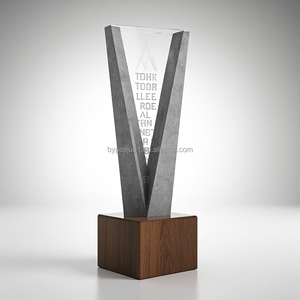 Original diseño personalizado OEM ODM decoración del hogar adornos moderno resistente minimalista lujo cemento hormigón trofeo para regalo recompensa - Product Image 4