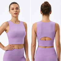 Top Deportivo Corto para Mujer, Diseño con Espalda Descubierta, Corte Ajustado, Ideal para Yoga, Tenis, Gimnasio y Baile