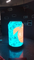 Écran LED flexible en forme de cylindre IP65 pour publicité vidéo intérieure et extérieure, panneau souple pour bouteille de bière