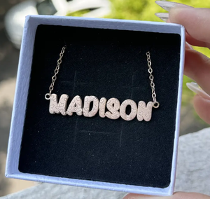 Qiuhan на заказ, колье с 3D именем, с сердечками, объемная буква, подвеска из нержавеющей стали, персонализированные ювелирные изделия, подарок - Product Image 4