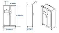 Gabinete RFID para Pruebas Ambientales de Doble Puerta con Seguimiento de Muestras y Sensores, Inventario en Tiempo Real y SDK para Integración de Datos