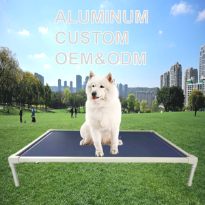 Fábrica al por mayor de alta calidad de verano cuatro estaciones fuera del suelo desmontable y lavable perro grande marchando cama elevada para mascotas - Product Image 2